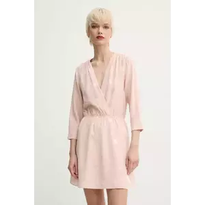 ZADIG&VOLTAIRE rochie de matase culoarea portocaliu, mini, evazată, WWDR02526 imagine