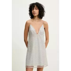 Rotate rochie culoarea gri, mini, dreaptă, 113710800 imagine