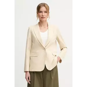 Weekend Max Mara blazer din amestec de in culoarea bej, un singur rand de nasturi, uni, 2515041062600 imagine