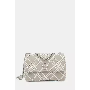 Tory Burch geantă Kira Woven Canvas Small culoarea bej, 151267-250 imagine