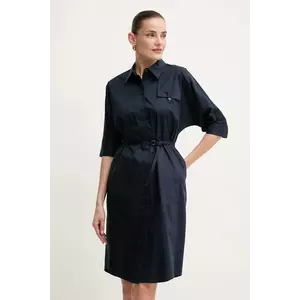 BOSS rochie culoarea bleumarin, mini, dreaptă, 50537980 imagine