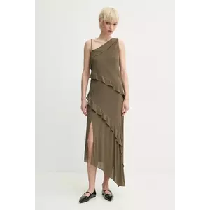 Samsoe Samsoe rochie SAMOENA culoarea verde, maxi, evazată, F25100180 imagine