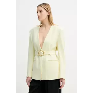 ISABELLE BLANCHE sacou culoarea galben, un singur rand de nasturi, uni, IS25SS-J040-T008 imagine