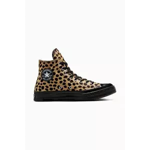 Converse teniși de piele Chuck 70 culoarea bej, A12705C imagine