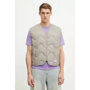 adidas vestă NUGANIC bărbați, culoarea bej, de tranzitie, JD1093 imagine