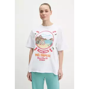 Rip Curl tricou din bumbac COVE HERITAGE femei, culoarea alb, 0FLWTE imagine