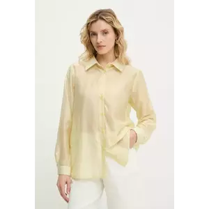 Answear Lab cămașă femei, culoarea galben, cu guler clasic, regular imagine