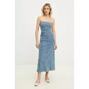 Answear Lab rochie din denim midi, mulată imagine
