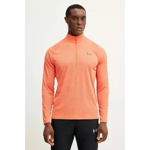 Under Armour bluză de trening Tech Textured culoarea portocaliu, cu imprimeu, 1382797 imagine
