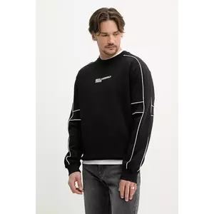 Karl Lagerfeld Jeans hanorac de bumbac bărbați, culoarea negru, cu imprimeu, A2M20024 imagine