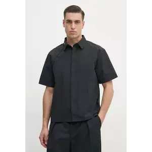 Heliot Emil cămașă bărbați, culoarea negru, cu guler clasic, regular, SS25_M_05_063_BLK01 imagine