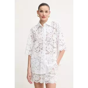 MICHAEL Michael Kors cămașă femei, culoarea alb, cu guler clasic, relaxed, MS540SXGTA imagine