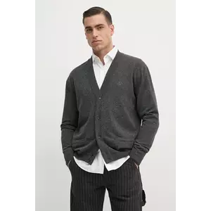 Bally cardigan din cașmir bărbați, culoarea gri, MKN04Q imagine