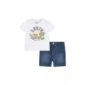 Levi's compleu bebe LEVI AND FRIENDS DENIM compleu culoarea alb, 6EM344 imagine