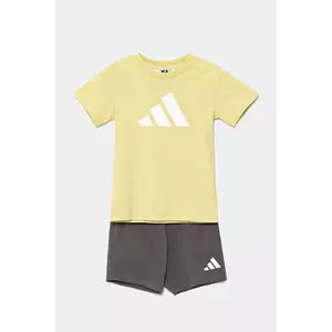adidas compleu de bumbac pentru bebeluși culoarea galben, JC9640 imagine