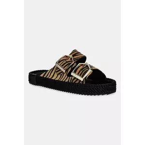 Bohonomad papuci de piele Sydney femei, culoarea bej, SYD.20 imagine