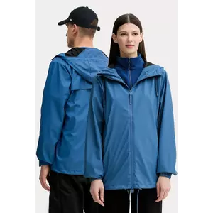 Rains geacă Storm Breaker W3 culoarea albastru marin, de tranzitie, oversize, 18370 imagine