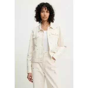 Moschino Jeans jachetă de bumbac culoarea bej, de tranzitie, 0507 3718 imagine