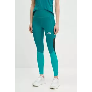 The North Face leggins sport Trail Run femei, culoarea verde, cu imprimeu, NF0A8BNV92Y1 imagine