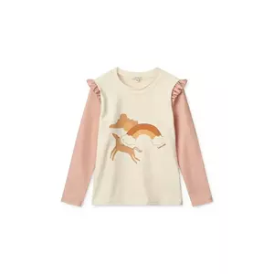 Liewood longsleeve de baie pentru copii Tenley Placement Swim Tee culoarea portocaliu, LW19007 imagine