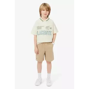 Lacoste pantaloni scurți copii culoarea bej, FJ5242 imagine