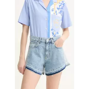 Moschino Jeans pantaloni scurți jeans femei, uni, high waist, 0316 3719 imagine