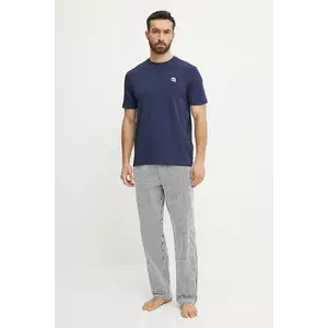 Karl Lagerfeld pijama bărbați, culoarea albastru marin, cu imprimeu, A2M45006 imagine
