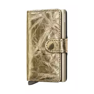 Secrid portofel de piele culoarea auriu, MCr-Gold imagine