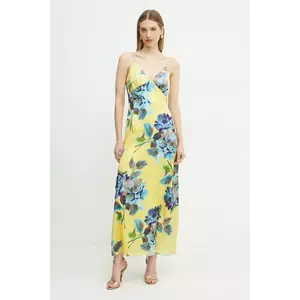 Bardot rochie culoarea galben, maxi, evazată, 58466DB3 imagine