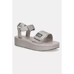 The North Face sandale Skeena Platform femei, culoarea gri, cu platforma, NF0A8AE775Q1 imagine