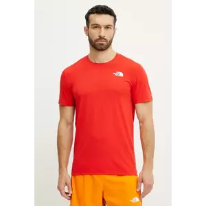 The North Face tricou sport Lightning Alpine culoarea rosu, uni, NF0A87H7HCL1 imagine