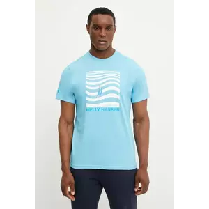 Helly Hansen tricou din bumbac SHORELINE bărbați, cu imprimeu, 54601 imagine