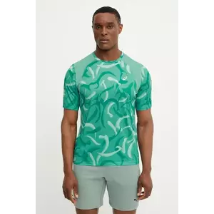 Asics tricou de alergare Road culoarea turcoaz, cu imprimeu, 2011D095 imagine