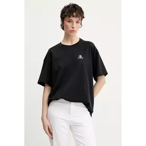 Converse tricou din bumbac femei, culoarea negru, 10028415-A01 imagine