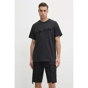 G-Star tricou din bumbac bărbați, culoarea negru, cu imprimeu, D25148-C784 imagine