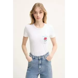 Iceberg tricou din bumbac femei, culoarea alb, F091 6318 imagine