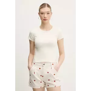 Karl Kani tricou femei, culoarea bej, 61300113 imagine