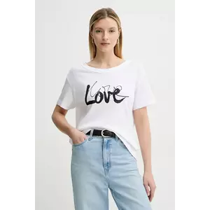 Marc O'Polo tricou din bumbac femei, culoarea alb, 503226851069 imagine