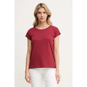 MAX&Co. tricou din bumbac femei, culoarea bordo, 2516941054200 imagine