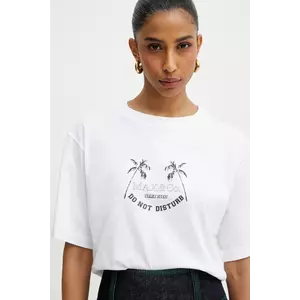 MAX&Co. tricou din bumbac femei, culoarea alb, 2516941083200 imagine