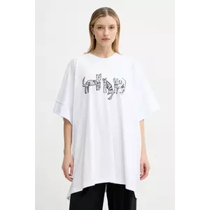 MMC STUDIO tricou din bumbac femei, culoarea alb, TIGER imagine