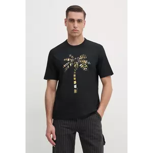 PS Paul Smith tricou din bumbac bărbați, culoarea negru, cu imprimeu, M2R.220X.PP5073 imagine