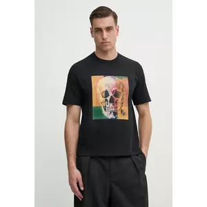 PS Paul Smith tricou din bumbac bărbați, culoarea negru, cu imprimeu, M2R.220X.PP4703 imagine