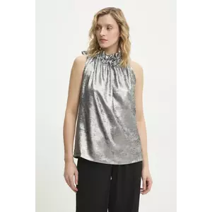 Answear Lab bluza femei, culoarea argintiu, melanj imagine