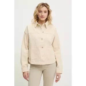 Answear Lab geacă cu aspect de cămașă culoarea bej, de tranzitie imagine
