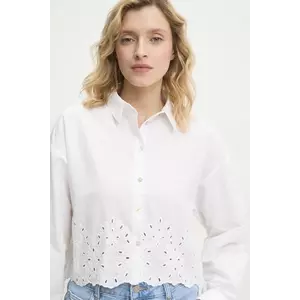 Answear Lab cămașă femei, culoarea alb, cu guler clasic, relaxed imagine