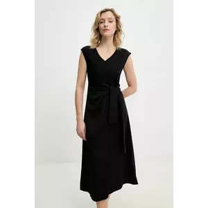 Answear Lab rochie culoarea negru, midi, evazată imagine