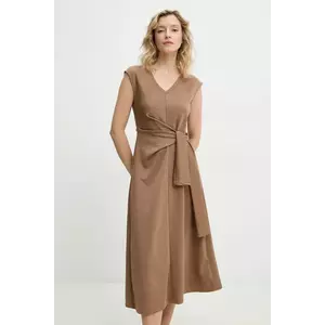 Answear Lab rochie culoarea maro, midi, evazată imagine