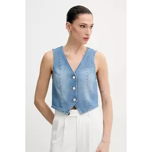 Morgan vesta jeans CFLA un singur rand de nasturi, CFLA imagine