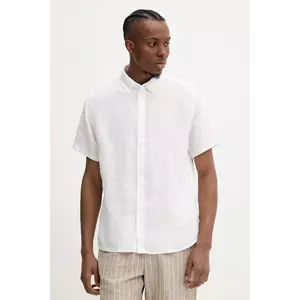 Les Deux camasa de in culoarea alb, cu guler button-down, regular imagine